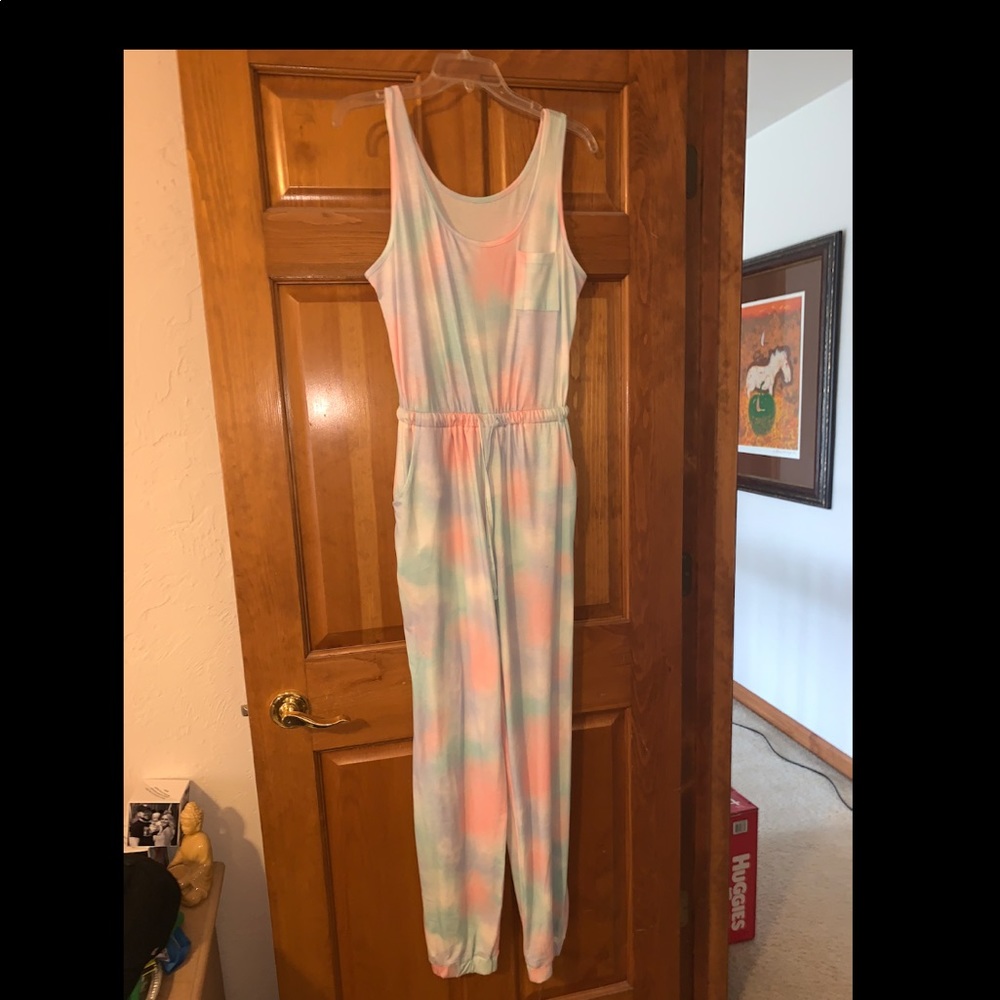 Pastel tie-dye jumpsuit